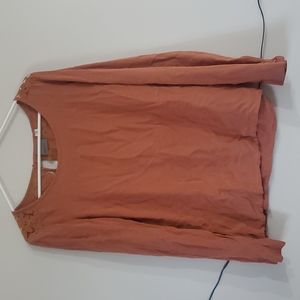 Burnt orange vero moda long sleeve blouse